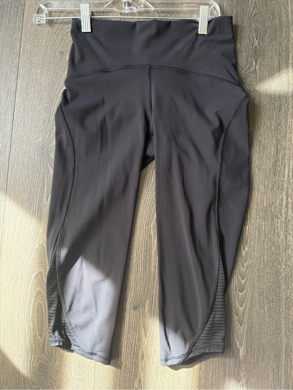 lululemon athletica Black Capri Leggings with Contour Seams